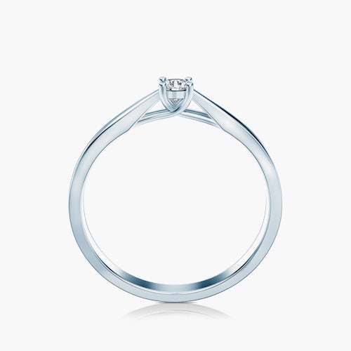 Pierścionek zaręczynowy SAVICKI: białe złoto, diament